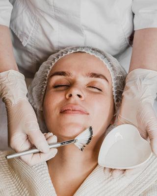 Young Woman Receiving Face Skin Treatment at Leor Clinic