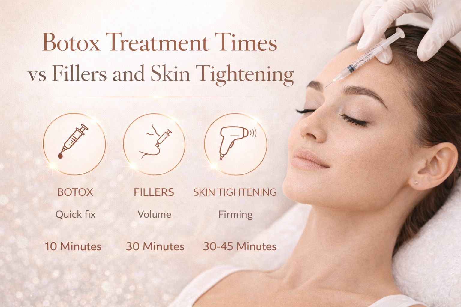 Botox Treatment Times vs Fillers and Skin Tightening